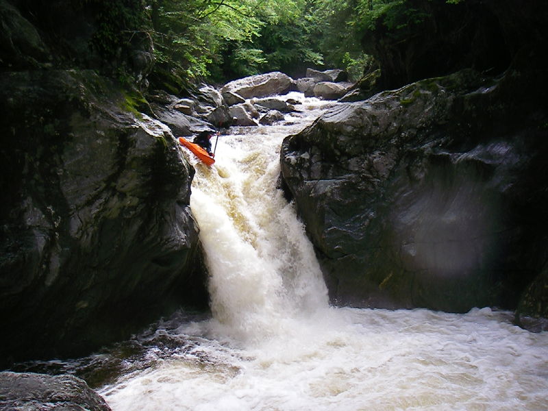 Justin Beckwith entering the gorge.