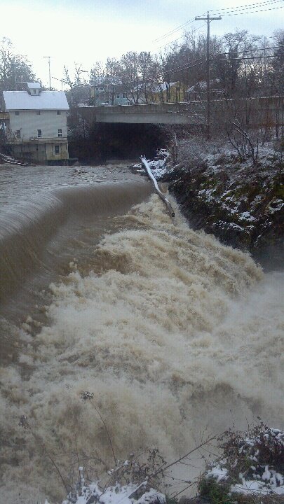 Beaver Mill Falls at 6.5 feet