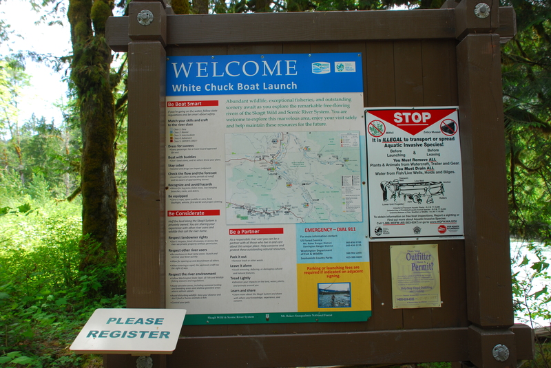 White Chuck River Access Sign