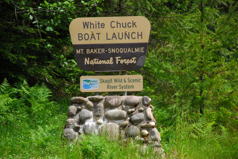 White Chuck Boat Launch Sign