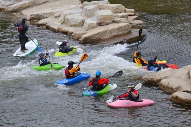 Kayaks Lining up on the Mad