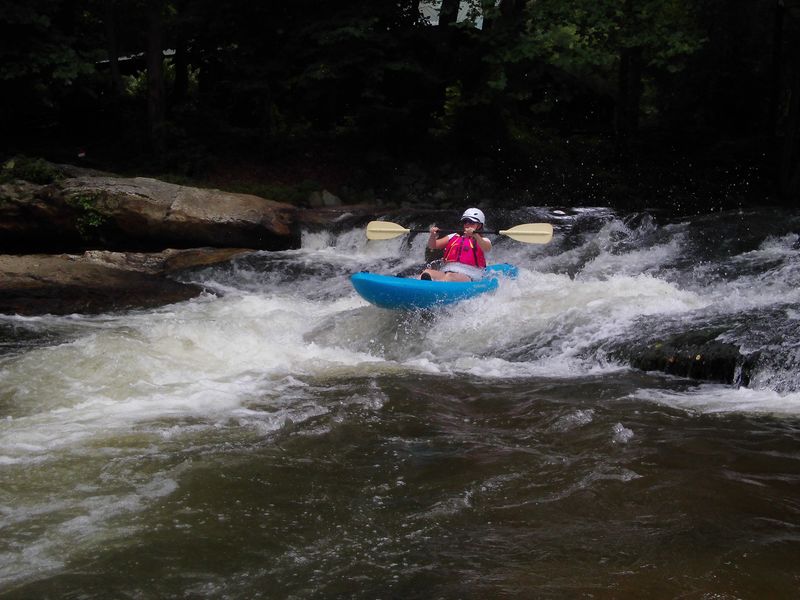 Cherry going over Blackberry Falls