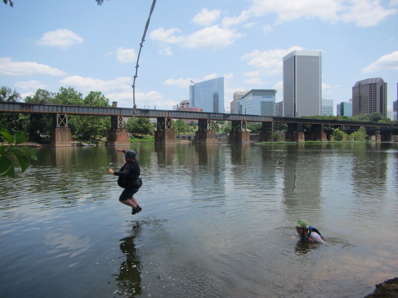 rope swing at tredigar