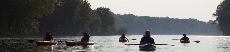 Kayaks on the Potomac