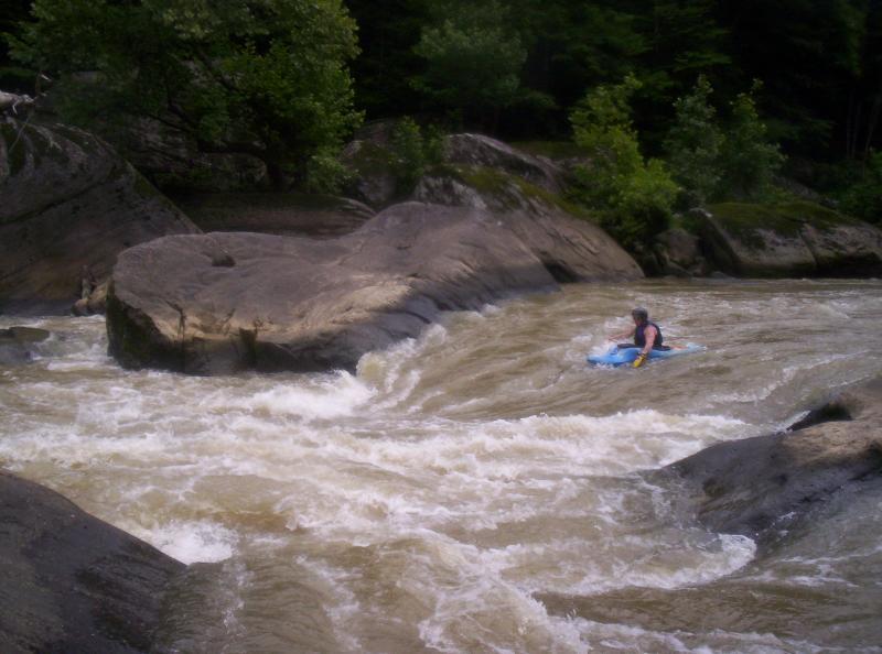 Gordon Byrd hands paddling at Center Rock