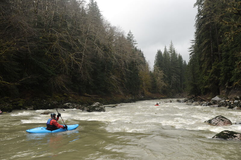 Bob Entering a Rapid on the Stillaguamish