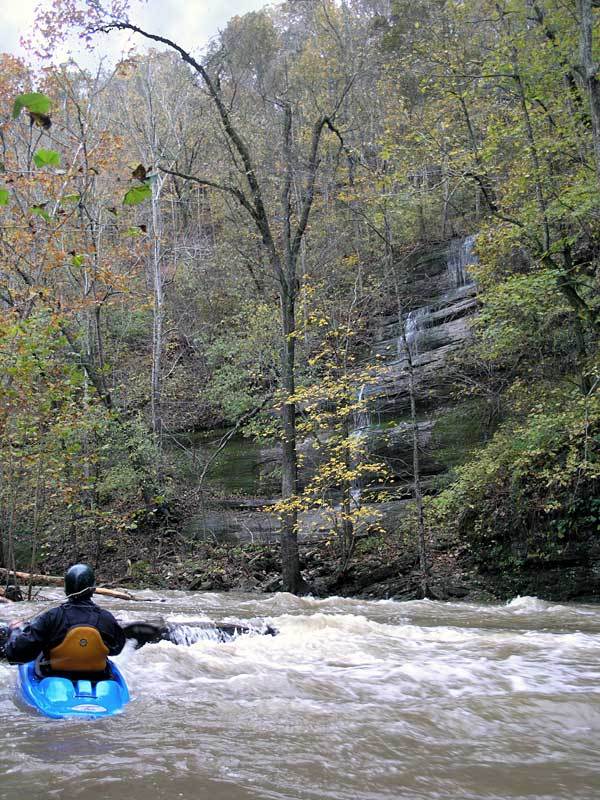 Another Boone Creek, KY waterfall eddy
