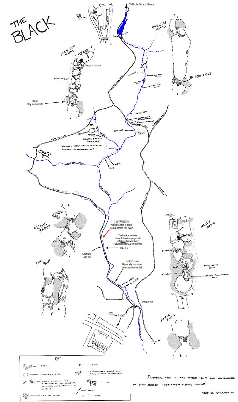11X17 Map of the Black (Lamington) River