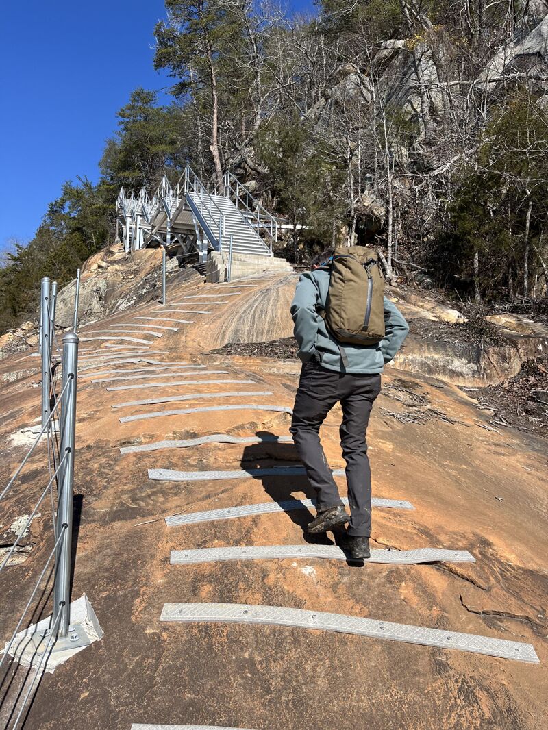 Hiking Back Up From the Put-In