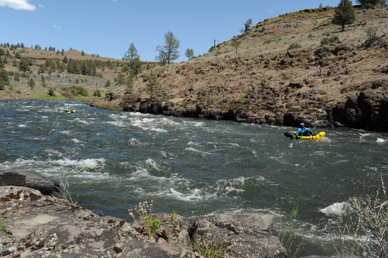 Chris entering Basalt Channel