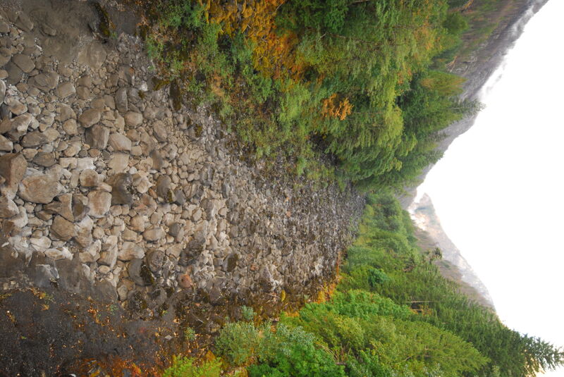Dewatered River Channel Downstream of Gorge Dam