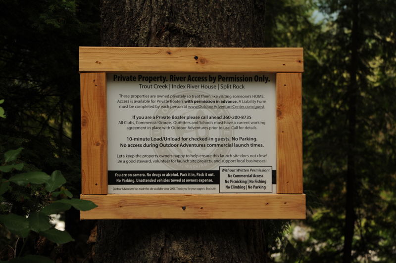 Private Property Split Rock Access Sign