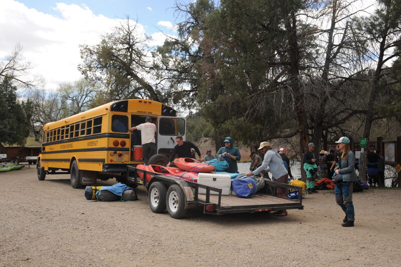 Unloading Gear at El Vado Ranch Put-in