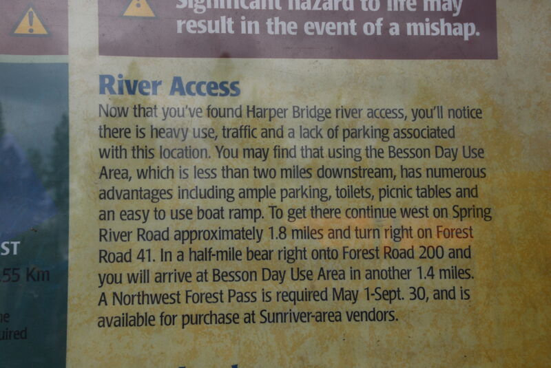 River Access Alternatives - Sign