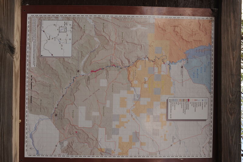 River Map Signage at El Vado Ranch Put-in