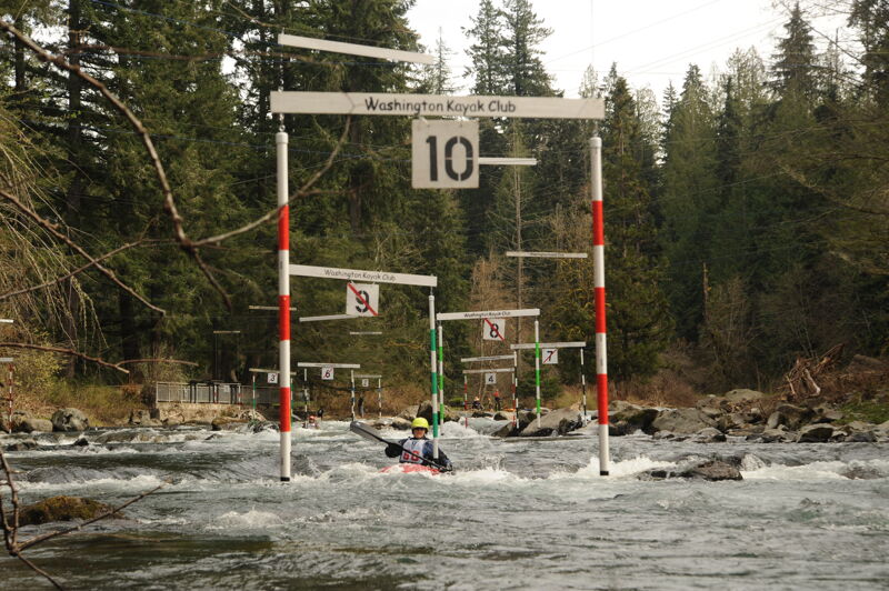 Esther Coming Down the Course