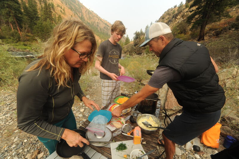 Huevos Rancheros at Upper Devils Teeth Camp