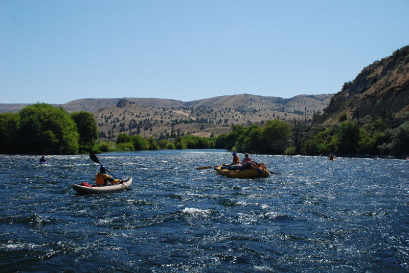 Floating on the Deschutes River