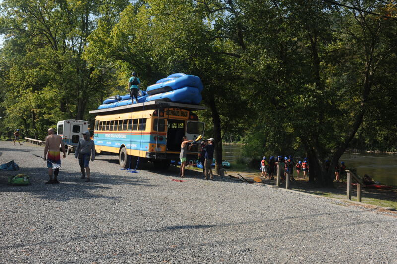 Unloading Rafts at Bernard
