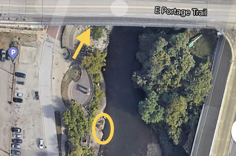 Cuyahoga @B. Upper Gorge [Sheraton Section] Portage Trail  to Front St