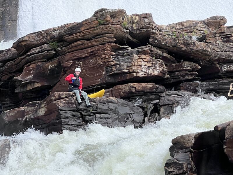 Erik below the dam