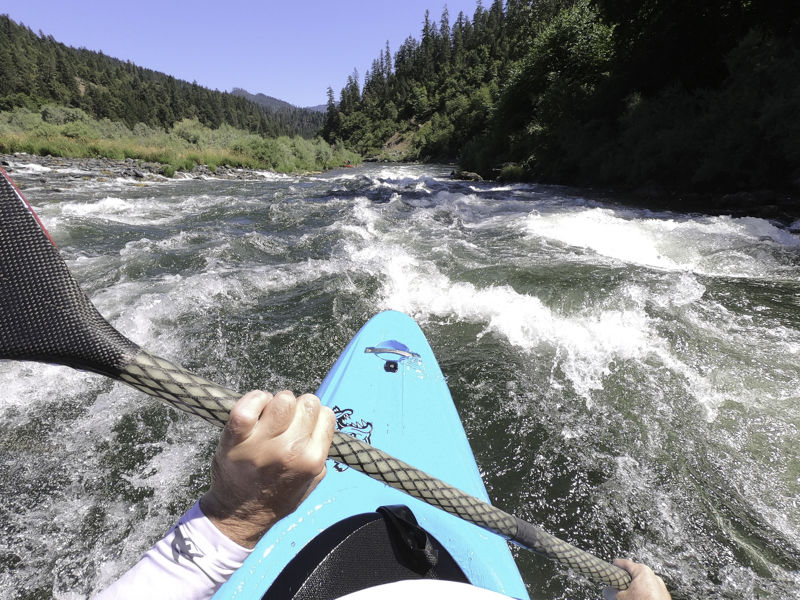 Paddler's view of Sandy Bar Rapid