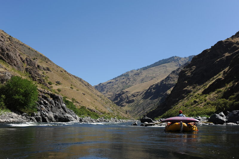 Coming in to Lower Bernard Creek Rapids