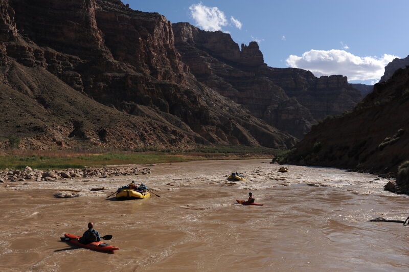 Gypsum Canyon Rapid Returning
