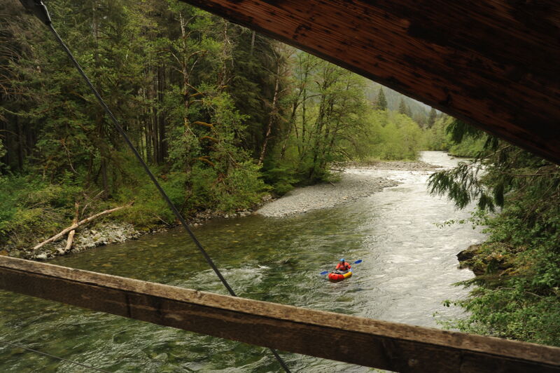 Arch Bridge at the Middle Fork Trailhead