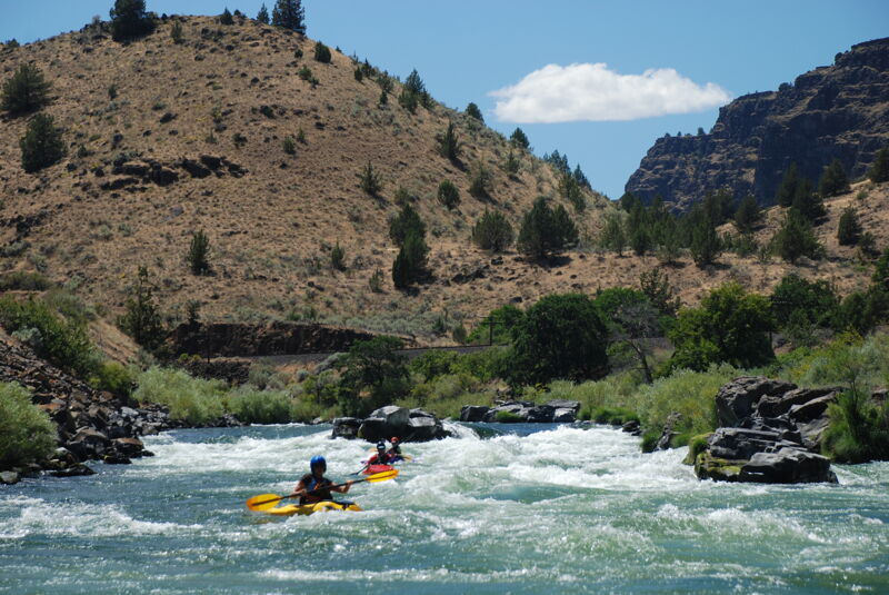 Looking Back Upstream at Wapinita Rapids