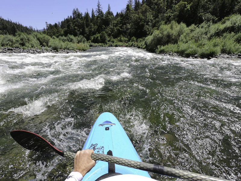 Paddler's view of the lead-in to Kissing Rock