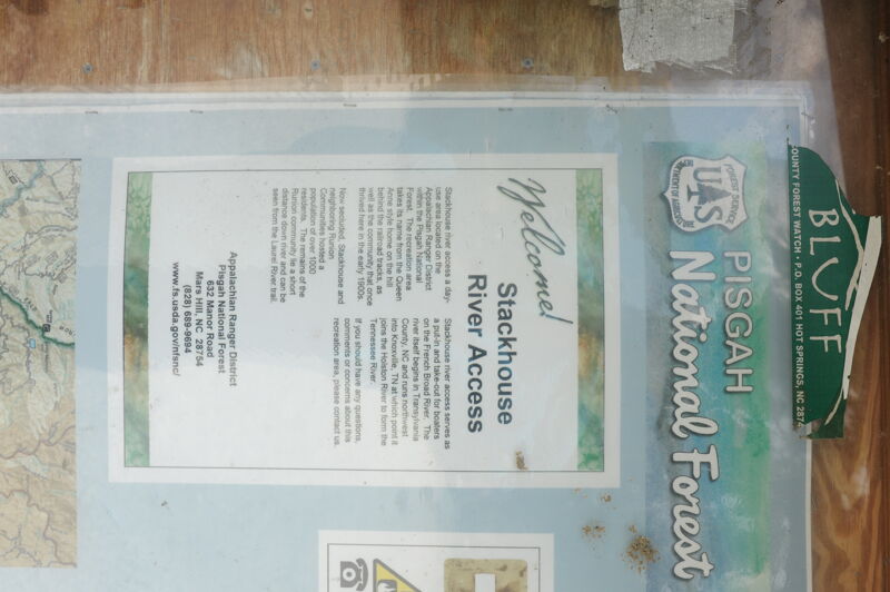 Stackhouse River Access Information Sign