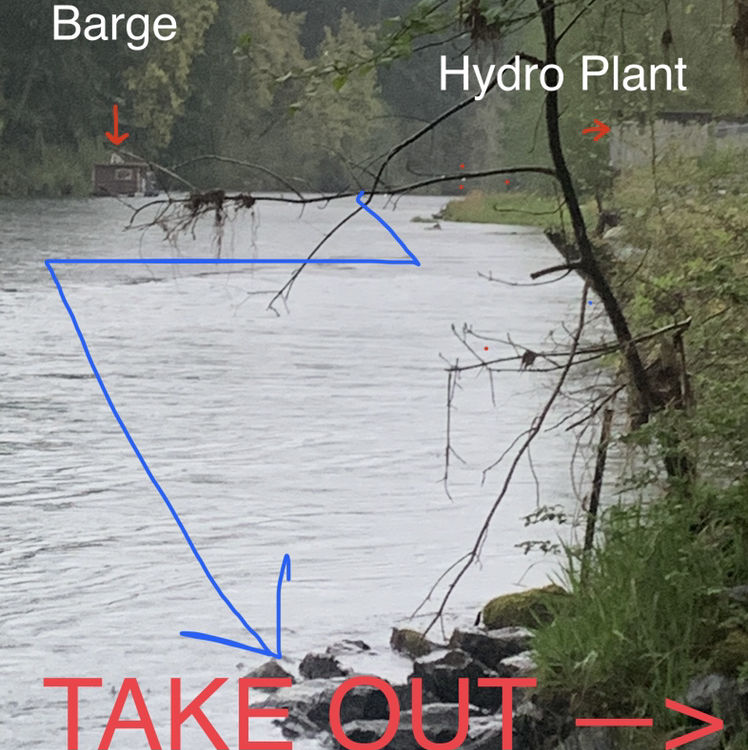 Paddle the Z shape... to make the take out.