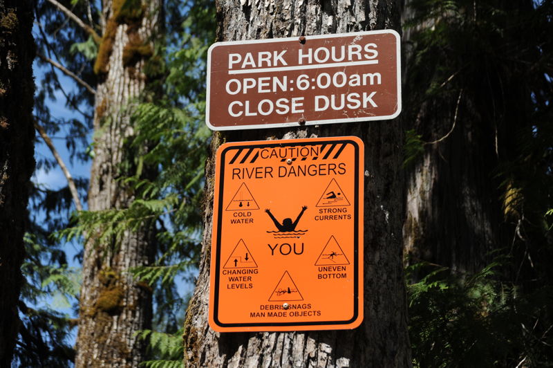 Safety Sign at Backman County Park