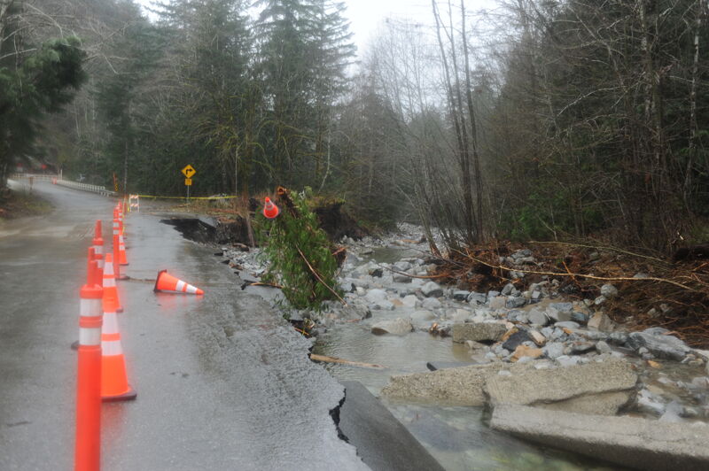 Road Damage at 499 Bridge