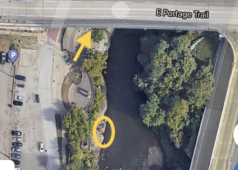 Cuyahoga @B. Upper Gorge [Sheraton Section] Portage Trail  to Front St