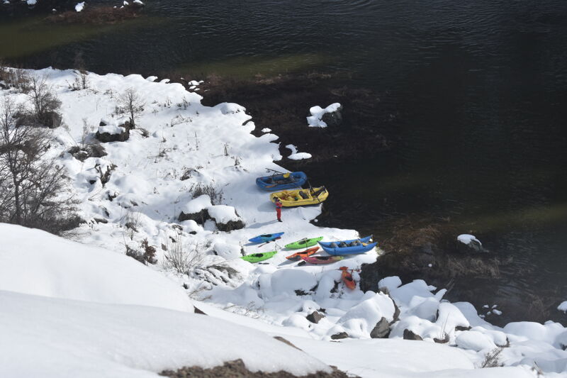 3 rafts, 6 kayaks