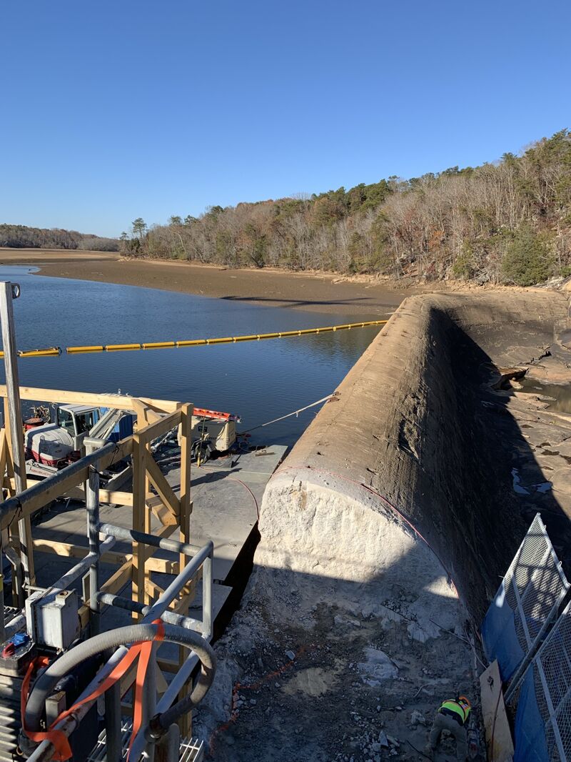 The shaved-off Short Channel dam